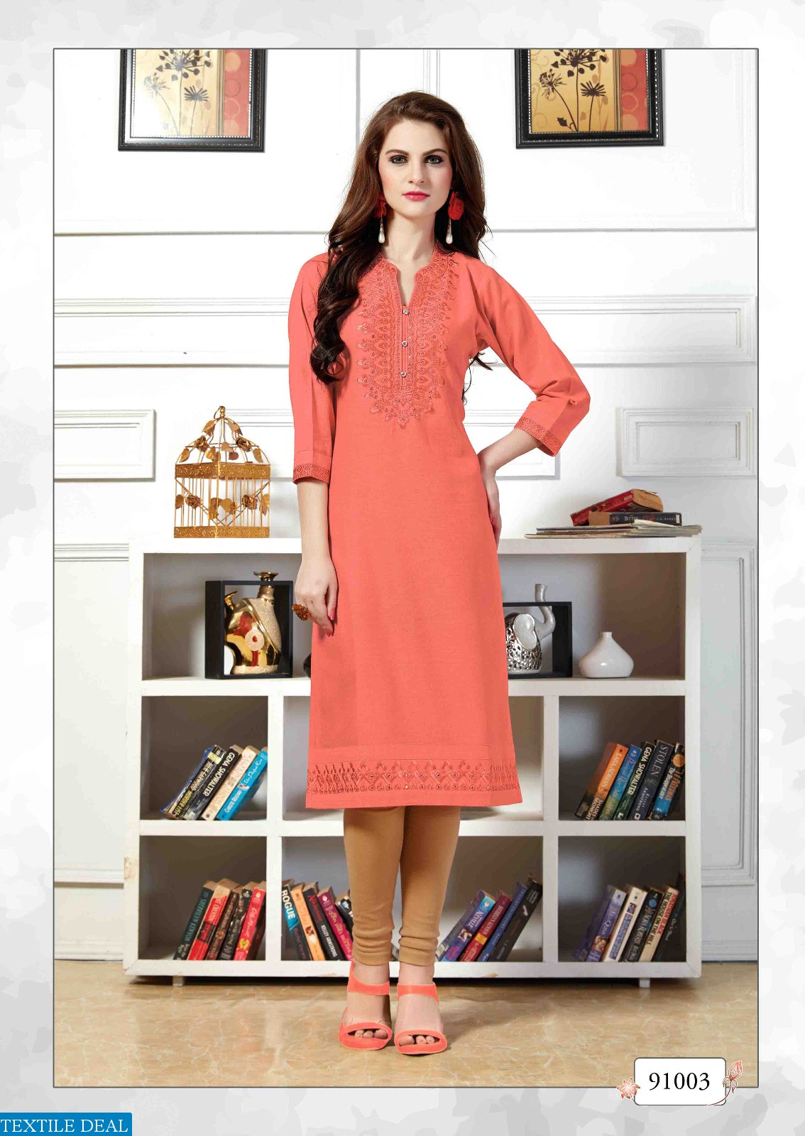 Linen-2 Wholesale linen Embroidery ladies kurtis